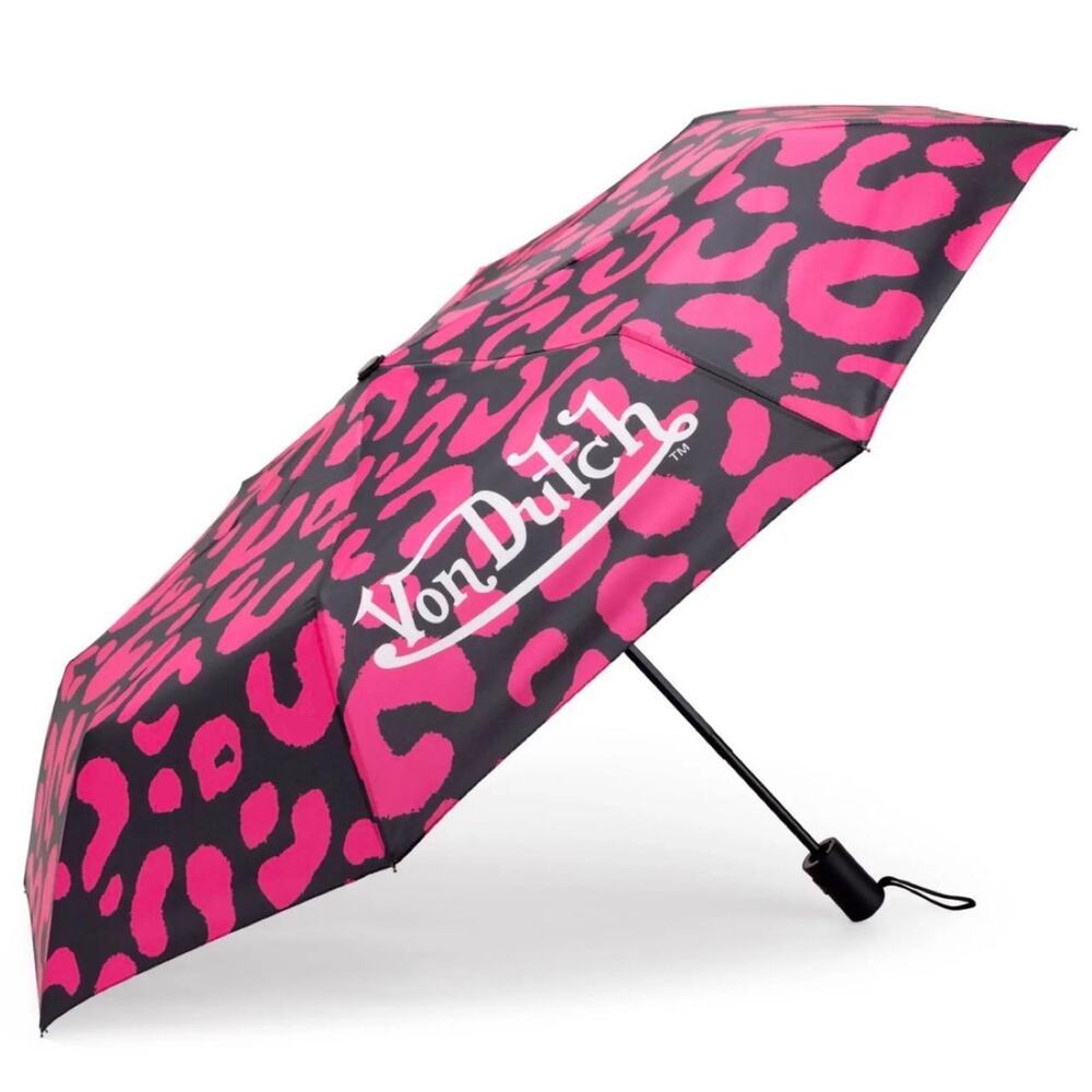 Von dutch pink leopard print umbrella